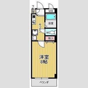 1K 間取り図