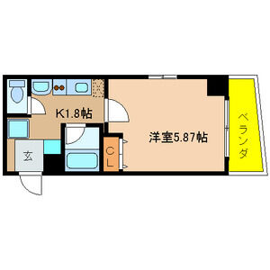 1K 間取り図