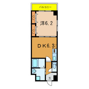1DK 間取り図