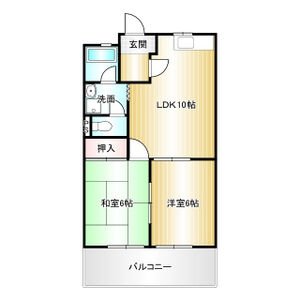 2LDK 間取り図