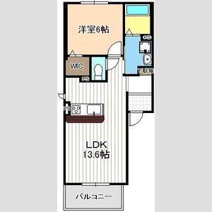 1LDK 間取り図