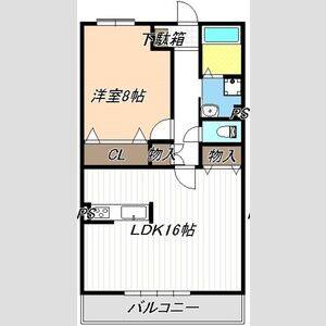 1LDK 間取り図