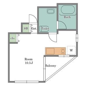 ワンルーム 間取り図