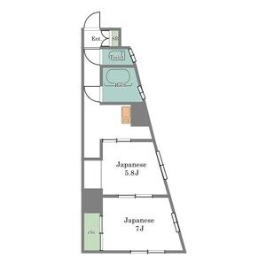 2DK 間取り図