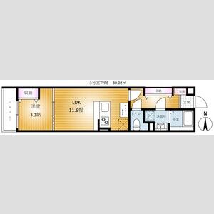 1LDK 間取り図