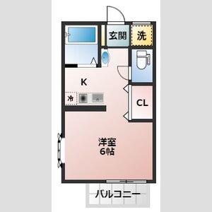 1K 間取り図