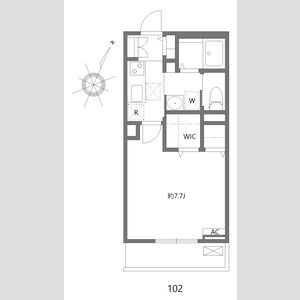 1K 間取り図