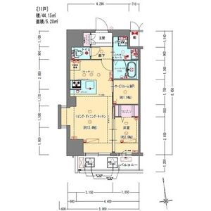 1LDK 間取り図