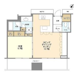 1LDK 間取り図