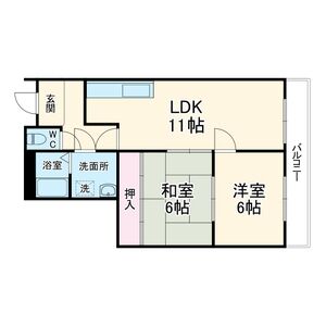 2LDK 間取り図