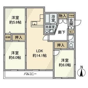 3LDK 間取り図