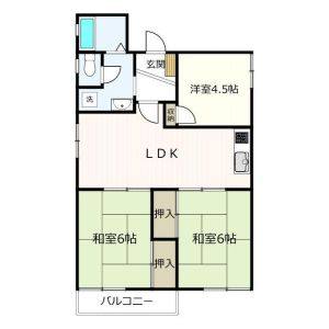 2LDK 間取り図