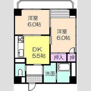 2DK 間取り図