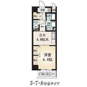 1DK 間取り図