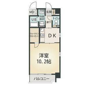 1DK 間取り図