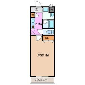 1K 間取り図