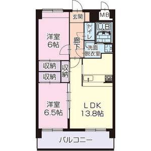 2LDK 間取り図