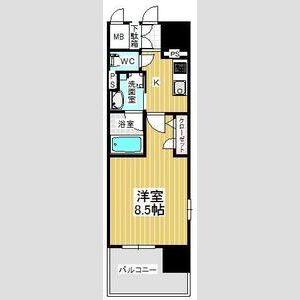 1K 間取り図