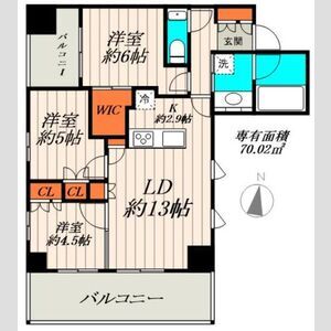 3LDK 間取り図