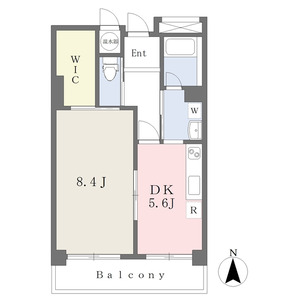 1DK 間取り図
