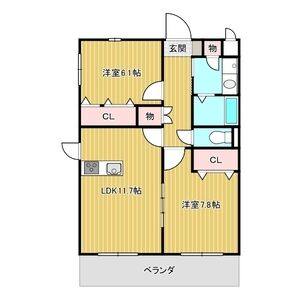 2LDK 間取り図