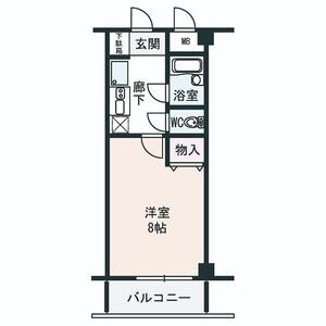1K 間取り図