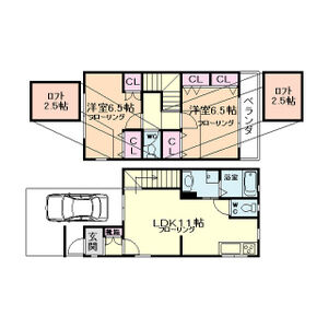 2LDK 間取り図