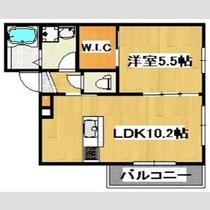 1LDK 間取り図
