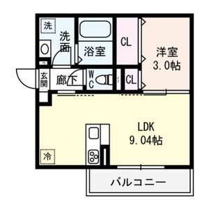 1LDK 間取り図