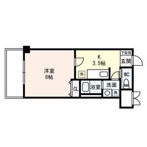 1DK 間取り図