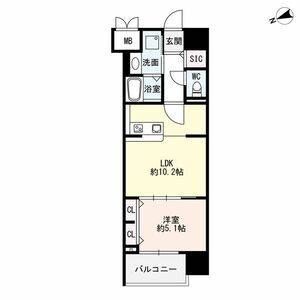 1LDK 間取り図