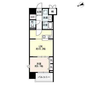 1LDK 間取り図