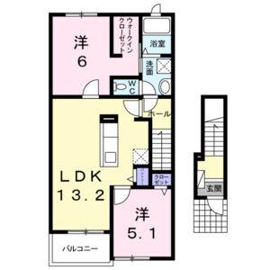 2LDK 間取り図