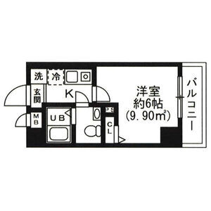 1K 間取り図