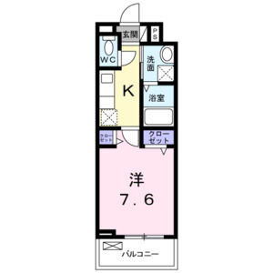 1K 間取り図