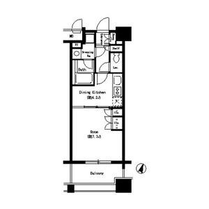 1DK 間取り図