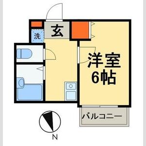 1K 間取り図