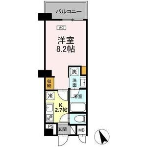 1K 間取り図