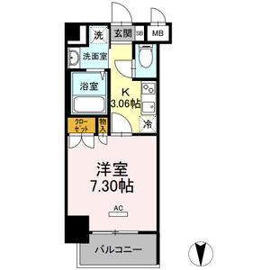 1K 間取り図