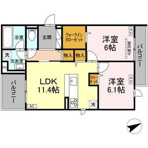 2LDK 間取り図