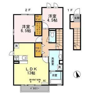 2LDK 間取り図