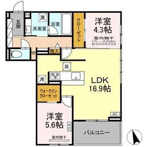 2LDK 間取り図
