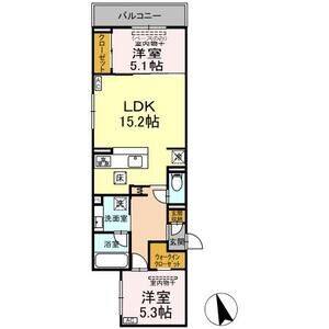 2LDK 間取り図