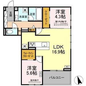 2LDK 間取り図