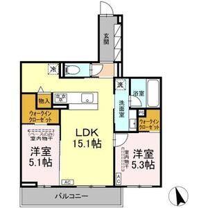 2LDK 間取り図