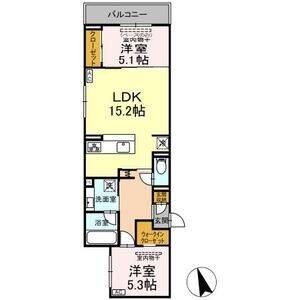 2LDK 間取り図