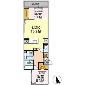 2LDK 間取り図