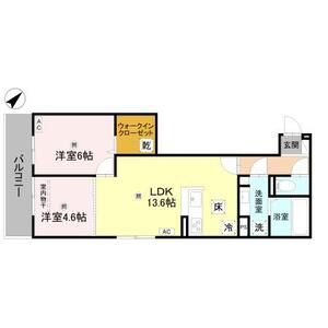 2LDK 間取り図