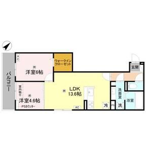 2LDK 間取り図