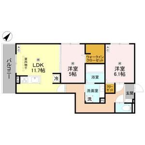 2LDK 間取り図